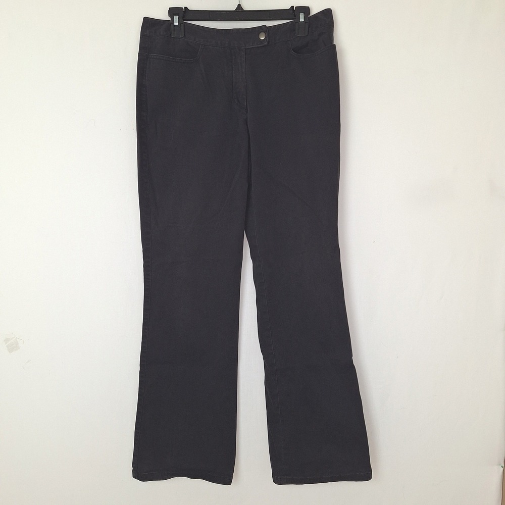 Y2K Vintage Retro VTG Minimalist Quiet Luxury Black Straight Leg Pants 12